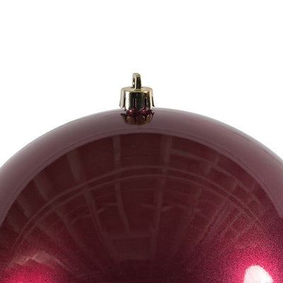 6" Berry Red Candy Ball Ornaments 4-Pack