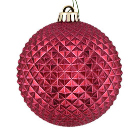 6" Berry Red Durian Glitter Balls 4 Per Bag
