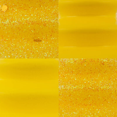 7" Yellow Four-Finish Finial Christmas Ornaments 8 Per Box