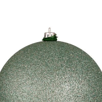 8" Frosty Mint Four-Finish Ball Christmas Ornaments 4 Per Bag