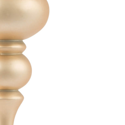 7" Cafe Latte Four-Finish Finial Christmas Ornaments 8 Per Box