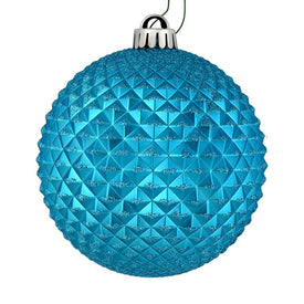 6" Turquoise Durian Glitter Balls 4 Per Bag