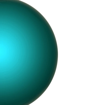 6" Dark Teal Shiny Ball Ornaments 4-Pack