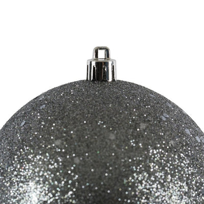 4" Limestone Four-Finish Ball Christmas Ornaments 12 Per Box