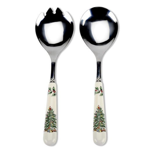 Spode Christmas Tree Salad Servers Set of 2