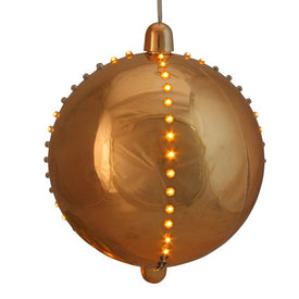 7.5" LED Lighted Copper Gold Cascading Sphere Christmas Ball Ornament