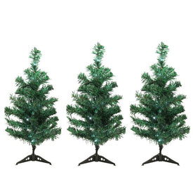 LED Lighted Christmas Tree Driveway or Pathway Markers Outdoor Decorations Set of 3