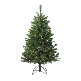4' Pre-Lit Medium Canadian Pine Artificial Christmas Tree - Candlelight LED Lights