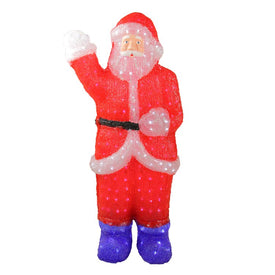 3' Red Lighted Commercial Grade Santa Claus Christmas Display Decoration