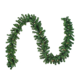 9' x 10" Pre-Lit Oak Creek Pine Artificial Christmas Garland - Clear Lights