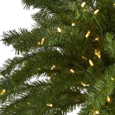 7' Christmas Palm Artificial Tree with 300 White Warm LED Lights