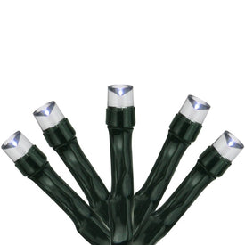 200-Count White LED Solar Powered Mini Christmas Lights with 54.4' Green Wire