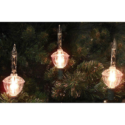 7-Count Clear Retro Christmas Bubble Light Set with 6' Green Wire