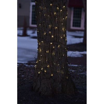 2' x 8' Clear LED Tree Trunk Wrap Net-Style Christmas Lights with Brown Wire