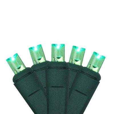 2' x 8' Green LED Tree Trunk Wrap Net-Style Christmas Lights with Brown Wire