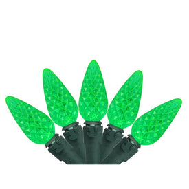 70-Count Green LED C6 Christmas Lights with 23' Green Wire