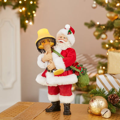10" Leg Lamp Fabriche Santa with Light