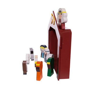 2" -3" Wooden Children's Nativity Set with Stable and 10 Figures