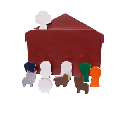 2" -3" Wooden Children's Nativity Set with Stable and 10 Figures