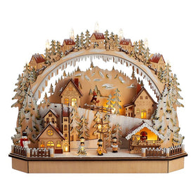 18" Battery-Operated LED Village Tablepiece