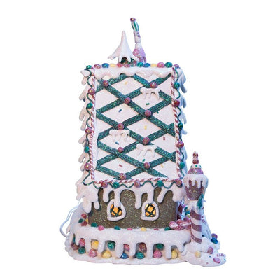 13" Snowy Alpine Inn Gingerbread House, C7 Bulb, Electric Plug