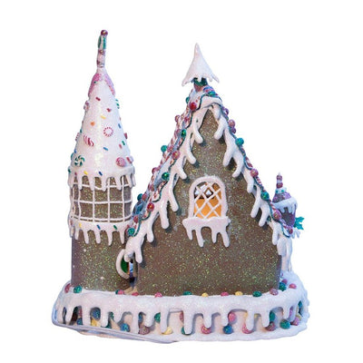 13" Snowy Alpine Inn Gingerbread House, C7 Bulb, Electric Plug