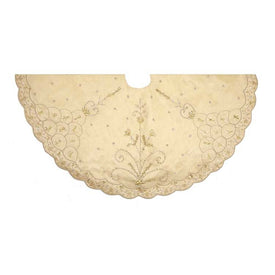 48" Gold Tree skirt with Handwork Details