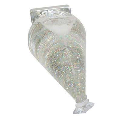 14" Battery-Operated Clear and Silver Lava Light Tree