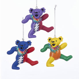 Grateful Dead Bear Ornaments Set of 3
