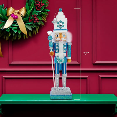 17" Hollywood Turquoise/White Nutcracker