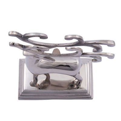 Silver Reindeer Stocking Hanger