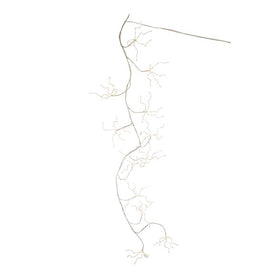 6-Foot White Bark Garland with Warm White Fairy Lights