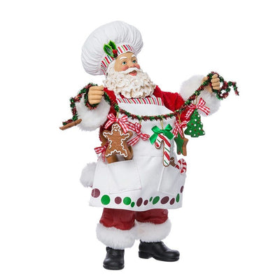 12" Fabriche Christmas Chef Santa