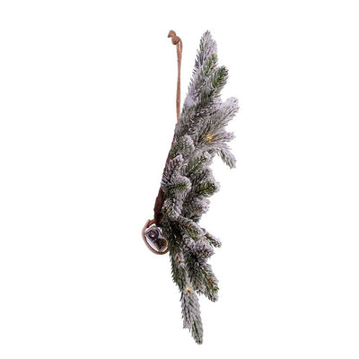 18" 20-Light Battery-Operated LED Flocked Pine Wreath