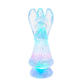 10.5" Battery-Operated LED Light-Up Angel with Water Table-Piece