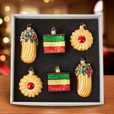 Noble Gems Cookie Glass Ornament Set6-Piece Box Set