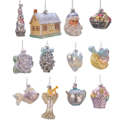 3-4.375" Noble Gems Newlywed's Glass Tree Box Set of 12