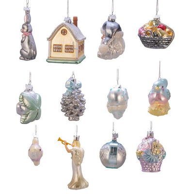 3-4.375" Noble Gems Newlywed's Glass Tree Box Set of 12