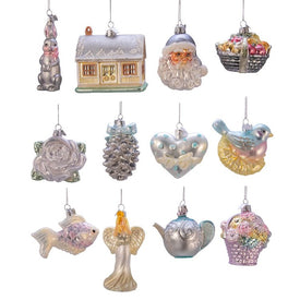 3-4.375" Noble Gems Newlywed's Glass Tree Box Set of 12