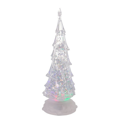 10" Battery-Operated LED Lit Tree with Water Table-Piece
