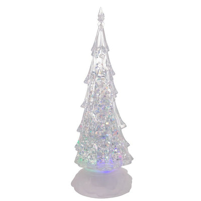10" Battery-Operated LED Lit Tree with Water Table-Piece