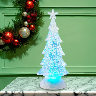 10" Battery-Operated LED Lit Tree with Water Table-Piece