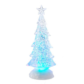 10" Battery-Operated LED Lit Tree with Water Table-Piece