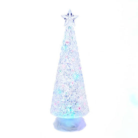 13" Battery-Operated LED Lit Tree with Water Table-Piece