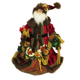 23" Fabric Decorated Santa Tablepiece