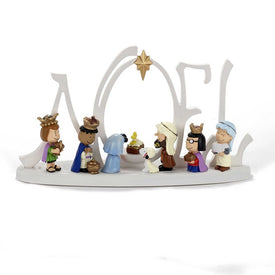 10" Battery-Operated LED Peanuts Lighted Nativity Scene