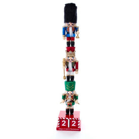 16" Stacked Miniature Nutcracker with Calendar