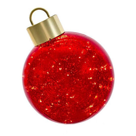 200mm Battery-Operated Plastic LED Red Ball Table-Piece