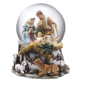 Musical Holy Family Snow Globe