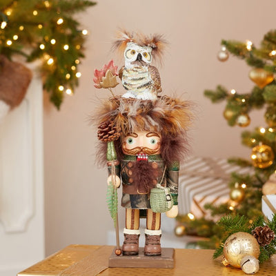 16" Hollywood Woodsman Nutcracker with Owl Hat